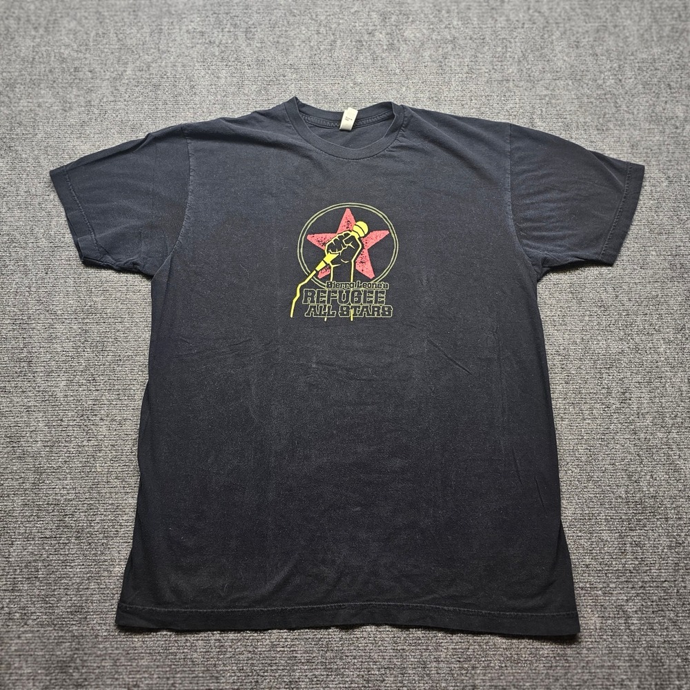 Sierra Leone's Refugee All Stars Band Tee World Tour 2006-2007 Black XL